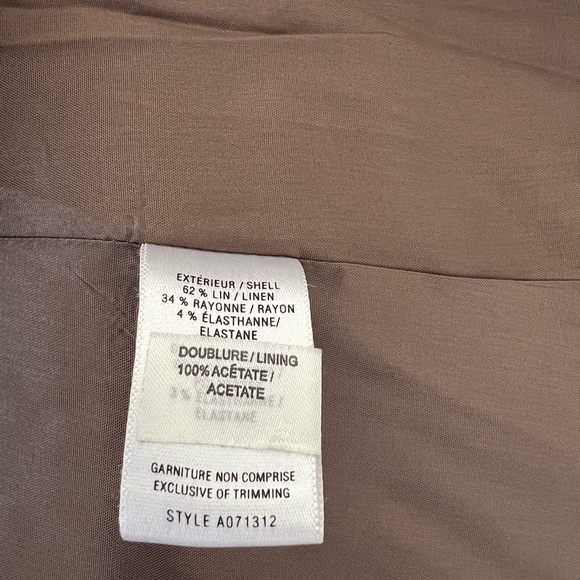 Jacob Linen Blazer NWOT brown colour size 3/4 - Picture 4 of 6
